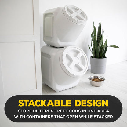 Vittles Vault Stackable Dog Food Storage Container with Sealing Lid, up to 40 Lbs Dry Pet Food Storage Container, Usa-Made - [20.5"L X 12"W X 16.75"H]