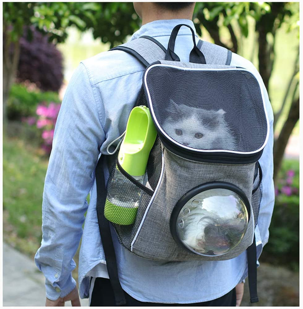 Portable Dog Water Bottle - Leak Proof Dog Water Dispenser with Bowl & Food Container, Dishwasher Safe Food Grade Plastic for Pet Puppy Outdoor Walking Hiking Travel Green