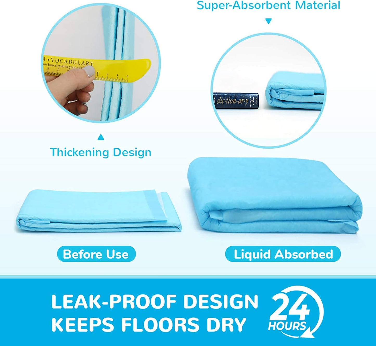 Dog Pee Pad, Puppy Potty Training Pet Pads Dog Pads Extra Large Disposable Super Absorbent & Leak-Free Pee Pads 28"X34"