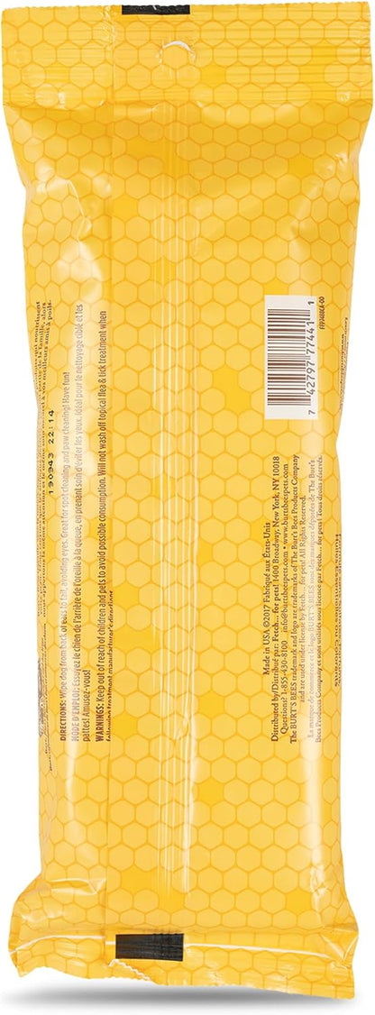 Honey Multipurpose Dog Grooming Wipes, Gentle Hypoallergenic Spot Cleaning Sheets, Ph Balanced Natural Origin Formula for Paws, Face and Butt, 50 Count