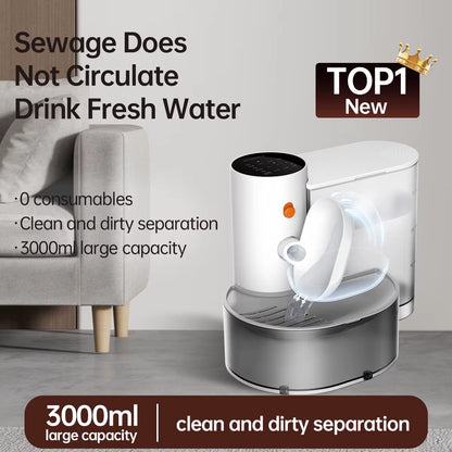 Smart Pet Water Dispenser Wireless Cat Water Fountain Dumping Dog Water Dispenser Rechargeable Automatic Water Feeder