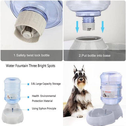 Dogs Water Dispenser,Water Bowl for Dogs,Pet Water Dispenser,Automatic Dog Water Bowl Cat Water Dispenser Dog Drinking Fountain,3.8L (Water Dispenser