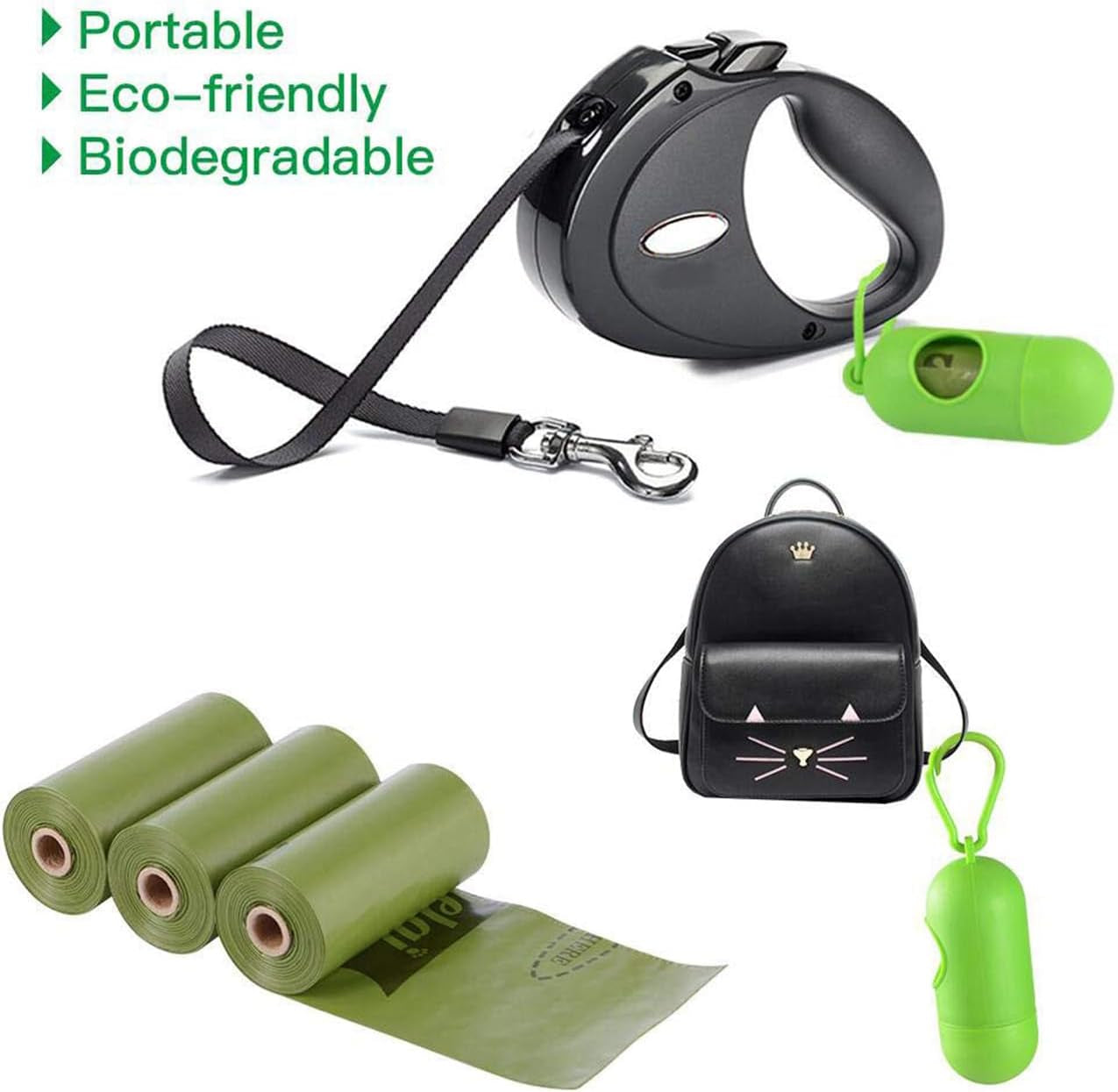 Dog Poop Bag Biodegradable Scented: Leak Proof Dog Waste Bags with 1 Dispenser, 18 Rolls Refills Poop Bags -450 Counts