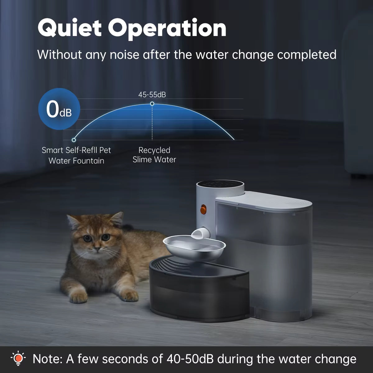 New Stainless Steel Bowl Pet Intelligent Pouring Water Dispenser Automatically Purifies the Wireless Drinking Bowl for Cats