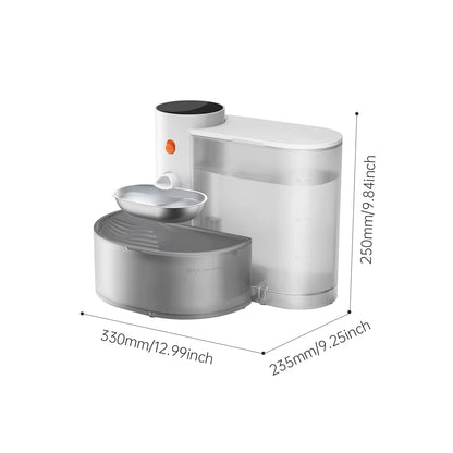 New Stainless Steel Bowl Pet Intelligent Pouring Water Dispenser Automatically Purifies the Wireless Drinking Bowl for Cats